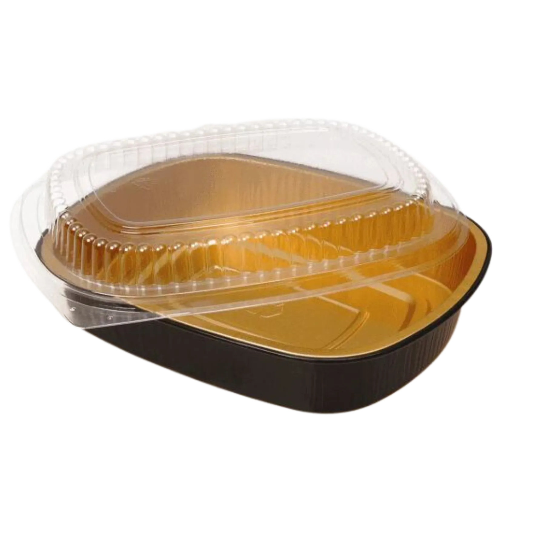 SmoothWall Foil Container - Black/Gold/Clear Lid