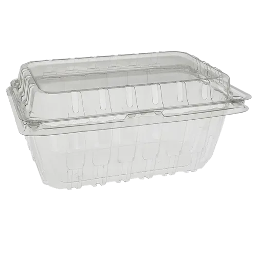 1 lb Strawberry APET Clamshell Container