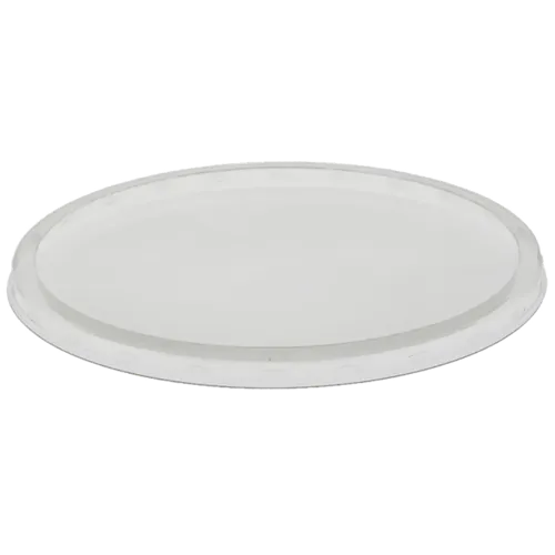 7 in Rnd. Clear Flat Lid Heavy