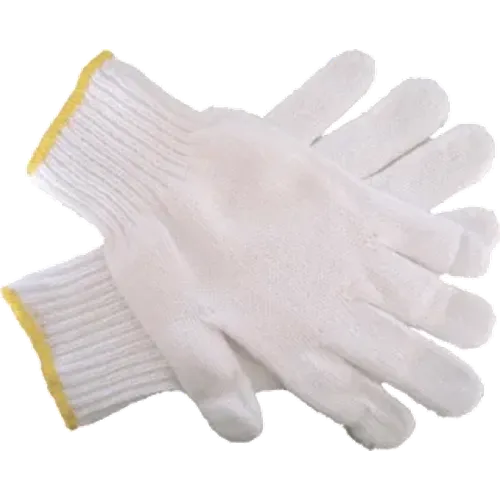 Cotton Knit Gloves - White
