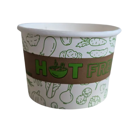 Printed Paper Soup Cup
