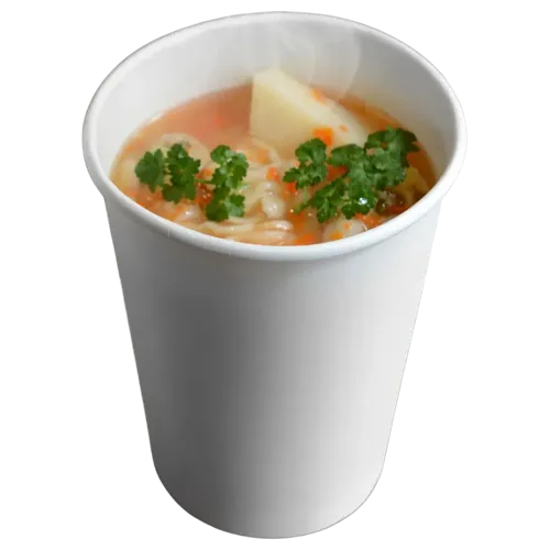 White Paper Soup Cup